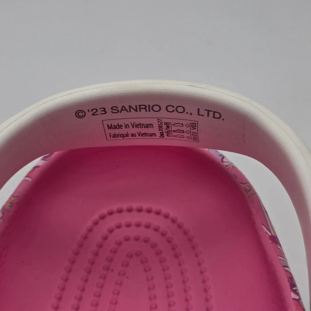 Crocs Hello Kitty Sanrio Clogs Womens 8 Pink Kawaii Jibbitz Limited Edition - Picture 10 of 11